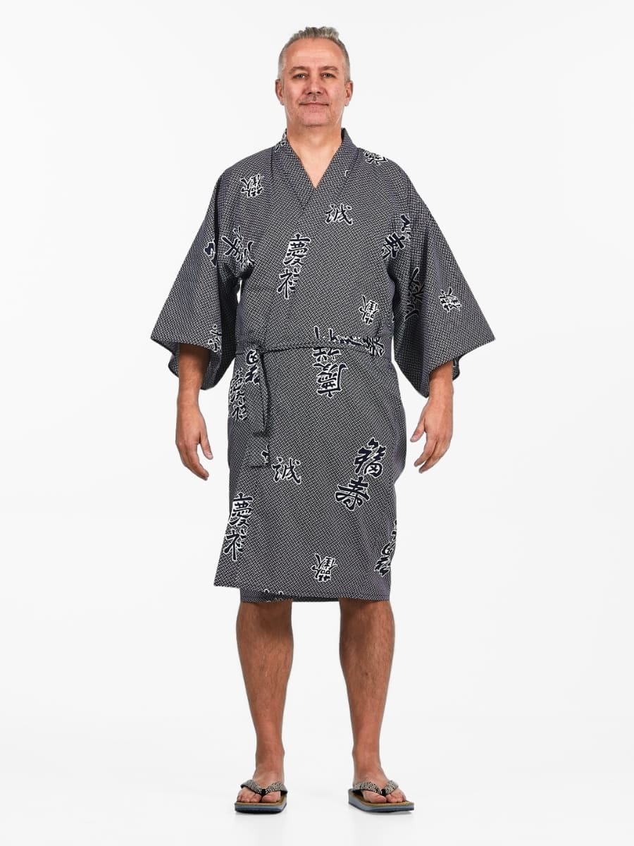 Happi Kimono Yorokobi för män En storlek