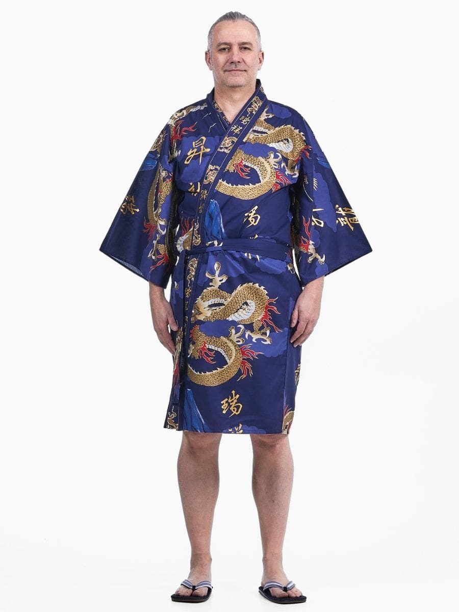 Happi Man Dragon Kimono En storlek