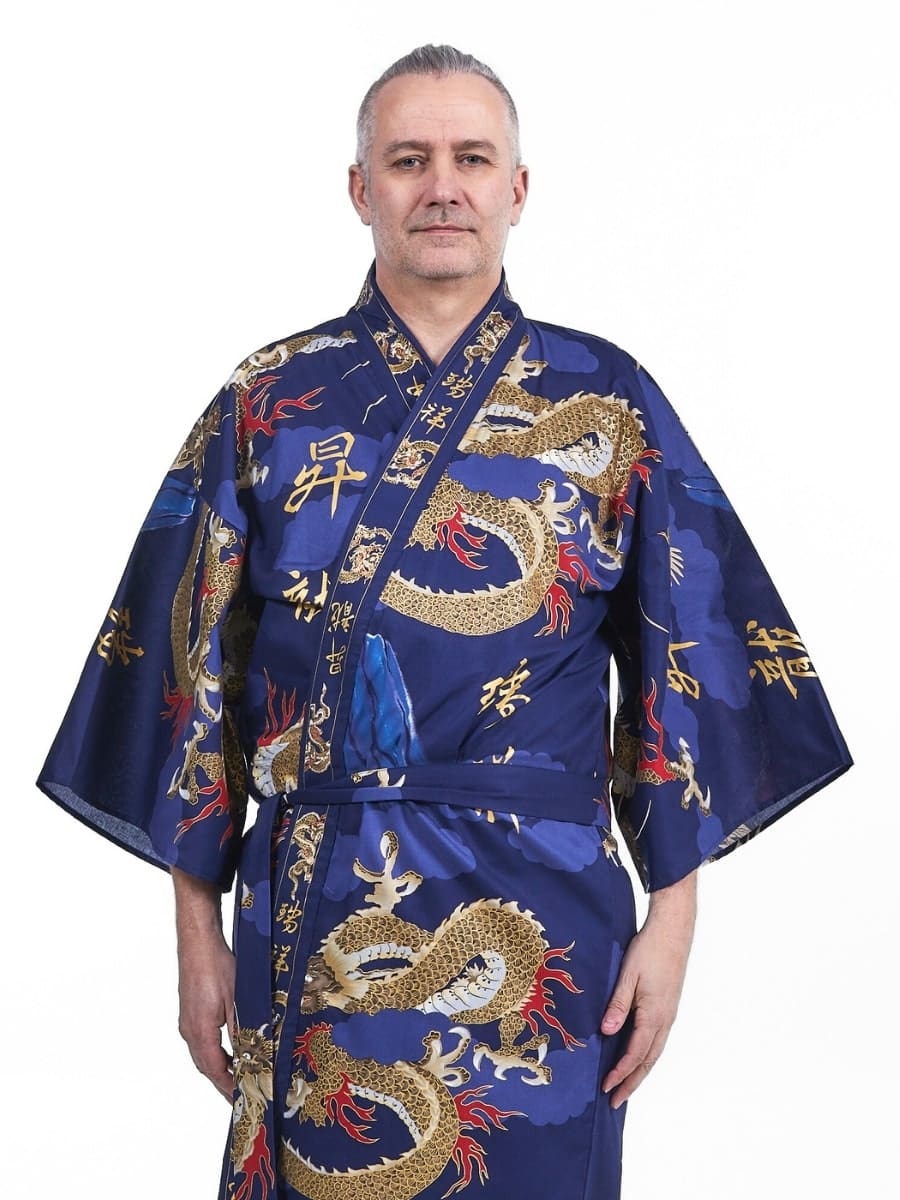 Happi Man Dragon Kimono En storlek