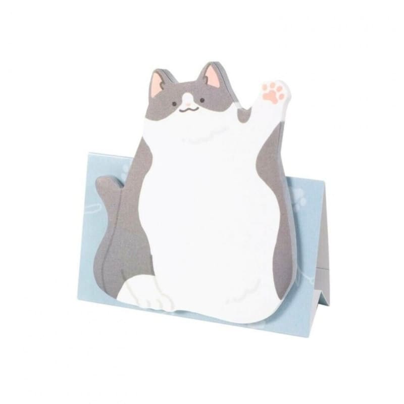 Hej! Kattgrå klisterlappar