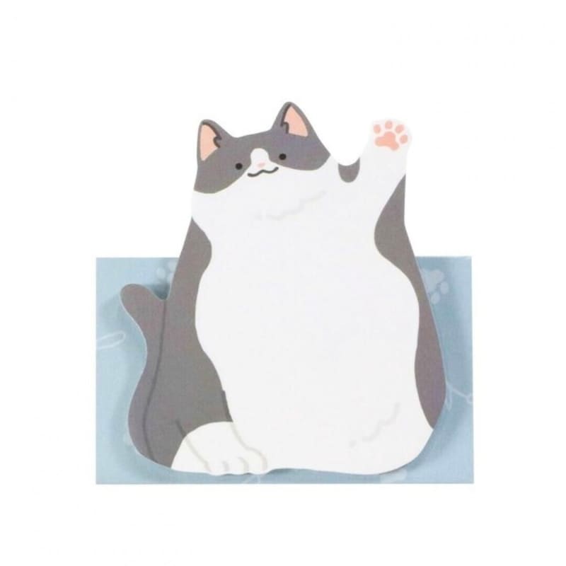 Hej! Kattgrå klisterlappar