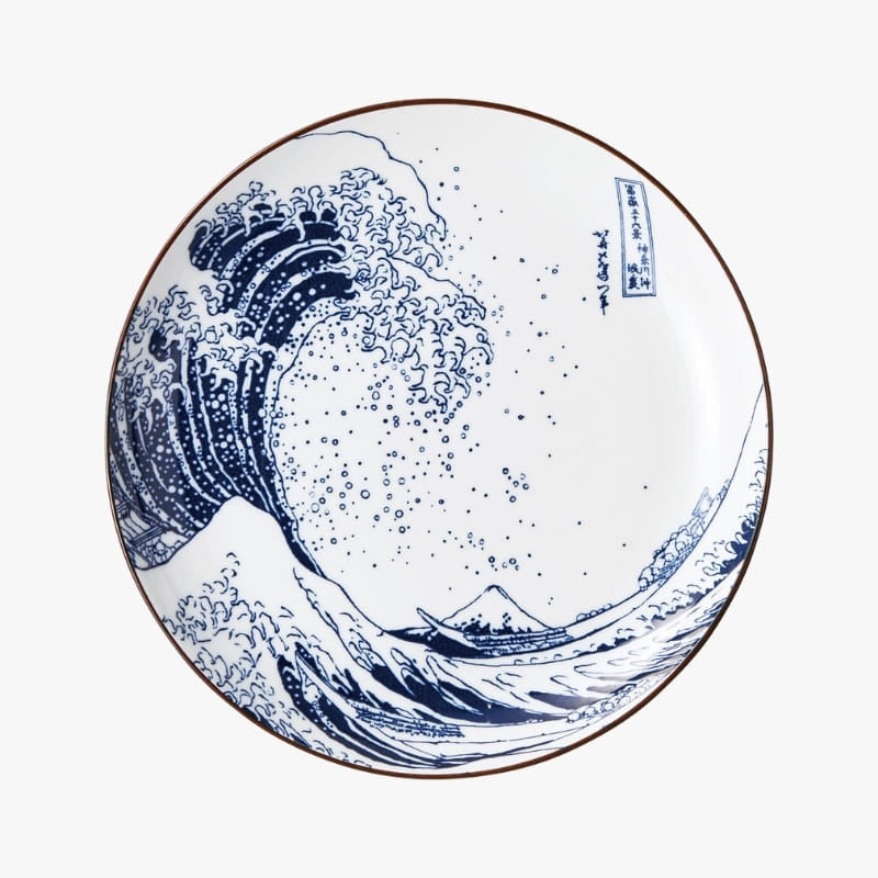 Hokusai Rund Japansk Tallrik