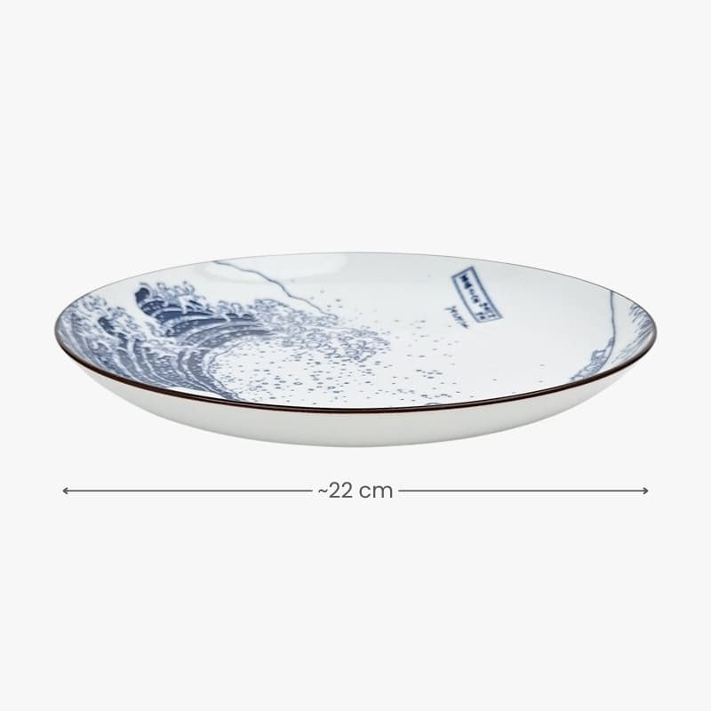 Hokusai Rund Japansk Tallrik