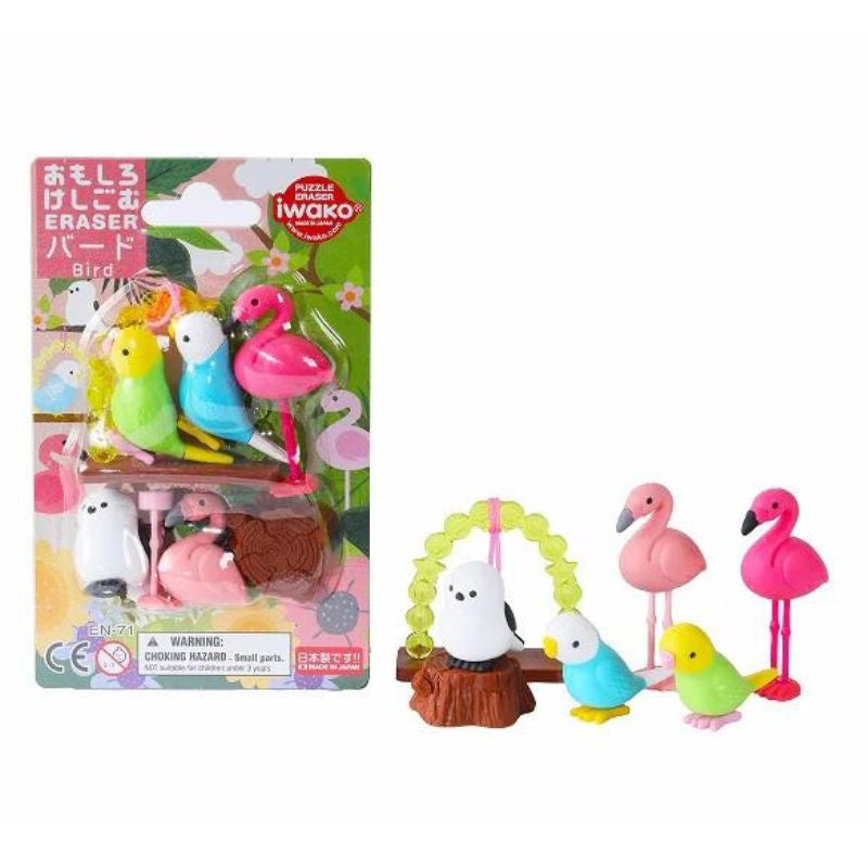 Iwako Birds Japanskt suddgummi