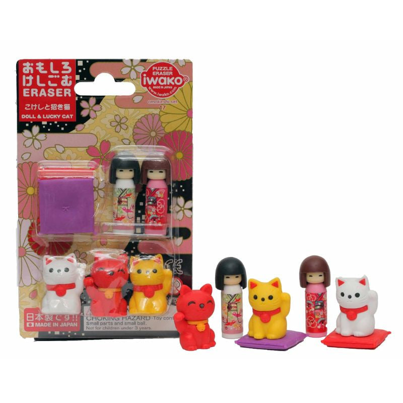 Iwako Maneki Kokeshi Japanskt suddgummi