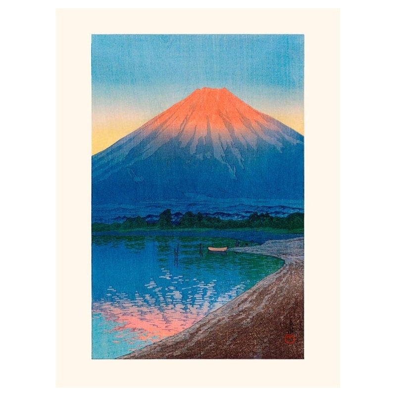 Japansk affisch Lake Yamanaka A3