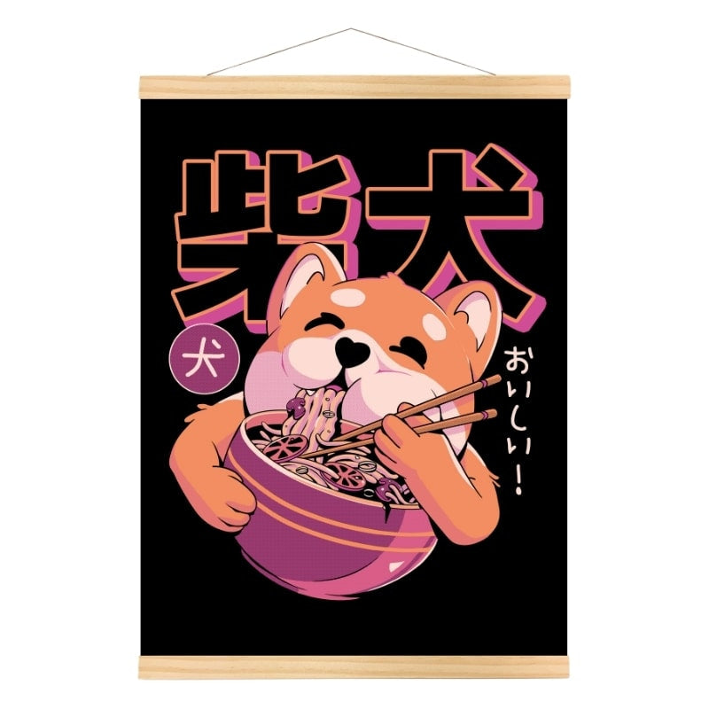 Japansk affisch Shiba Noodle A3