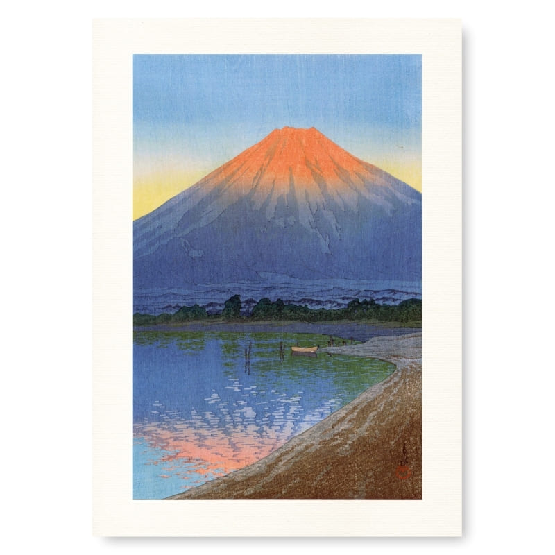 Japansk affisch - Sjön Yamanaka A3