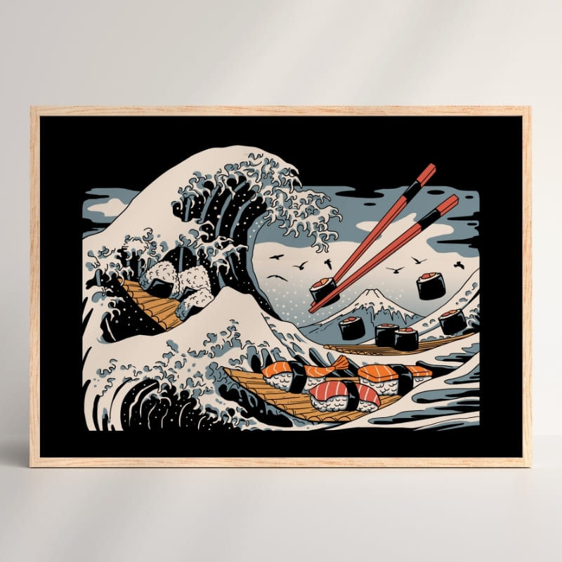 Japansk affisch - Sushi Kanagawa A3
