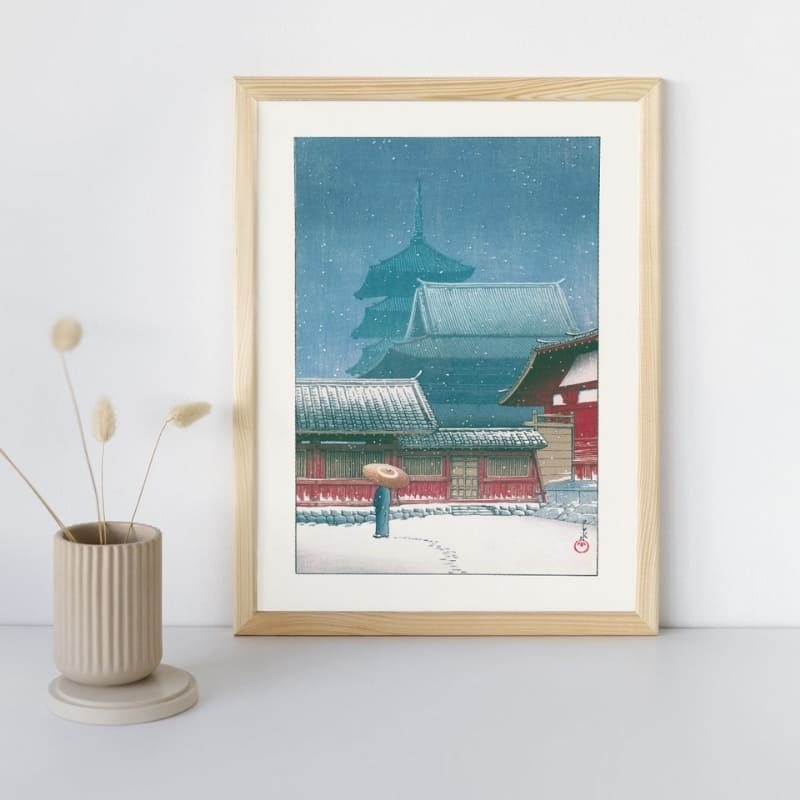 Japansk affisch - Tennoji Tempel A3