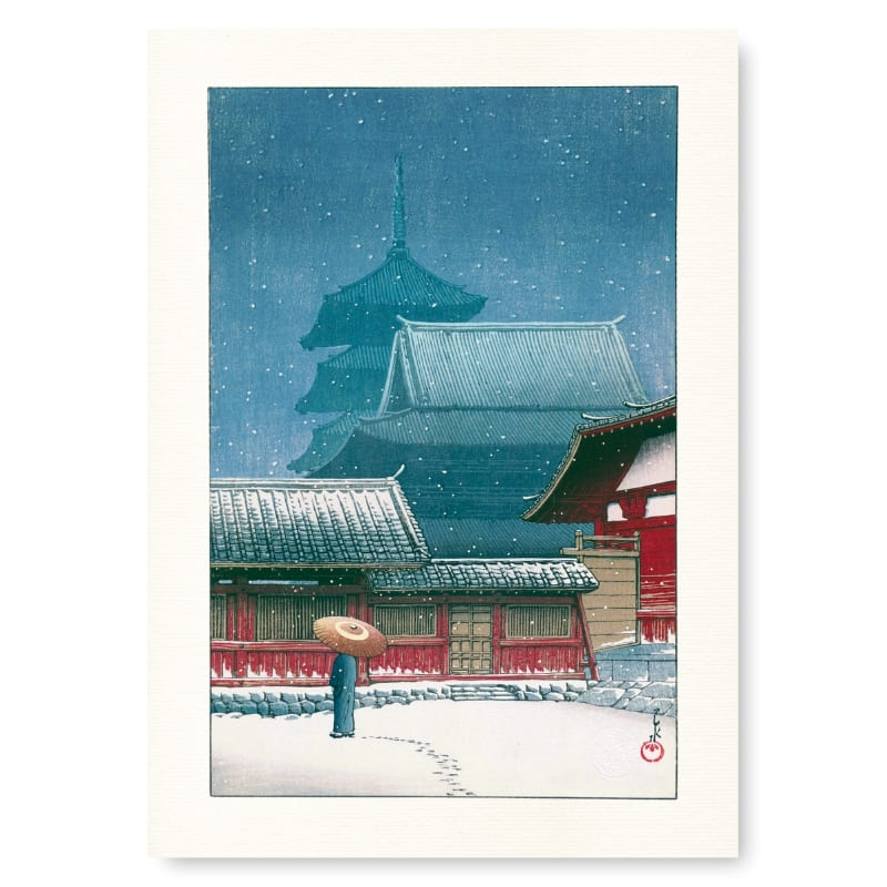 Japansk affisch - Tennoji Tempel A3