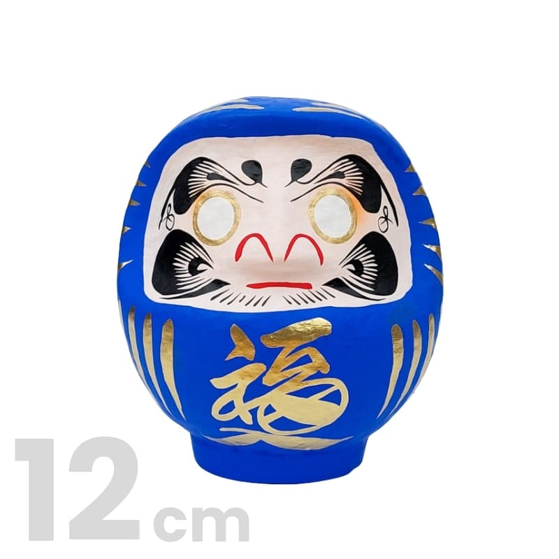 Japansk blå Daruma 9 till 15 cm 12 cm
