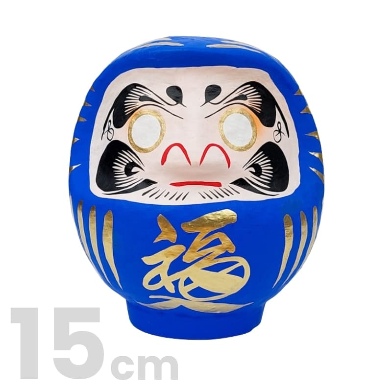 Japansk blå Daruma 9 till 15 cm 15 cm