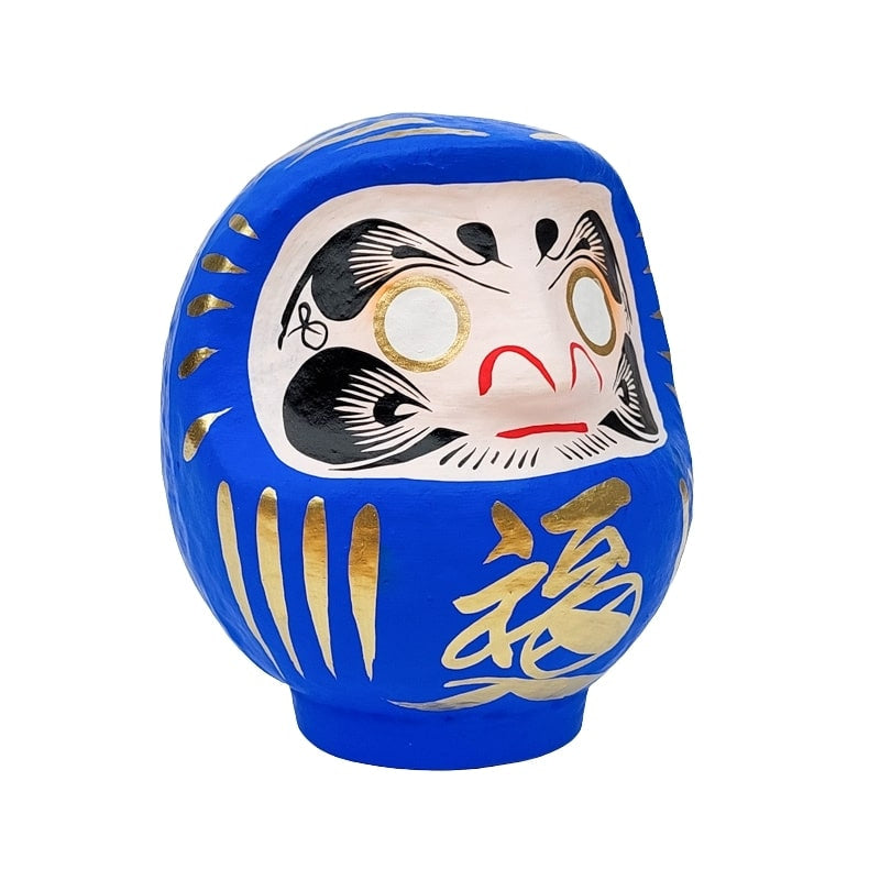 Japansk blå Daruma 9 till 15 cm