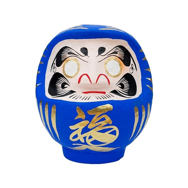 Japansk blå Daruma 9 till 15 cm