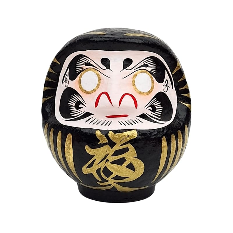 Japansk Daruma Svart 9 till 15 cm
