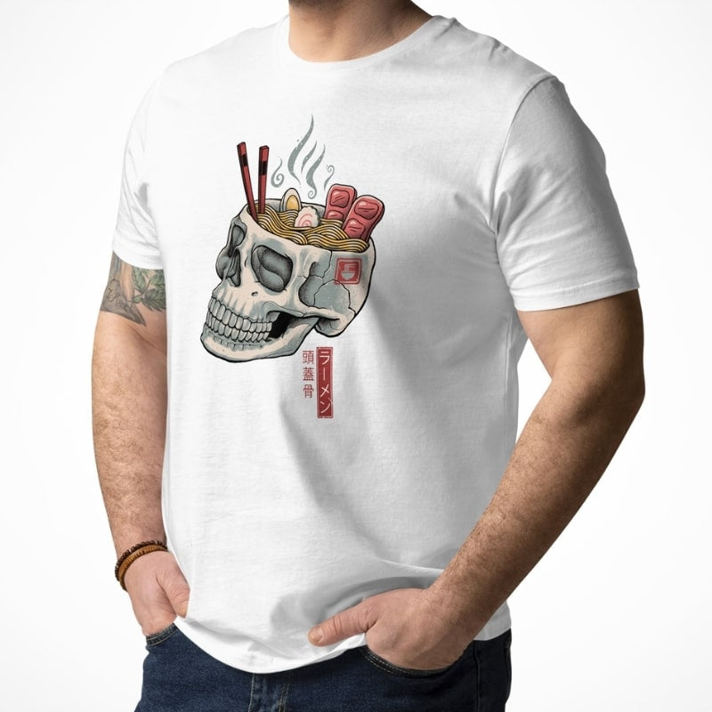 Japansk dödskalle Ramen T shirt