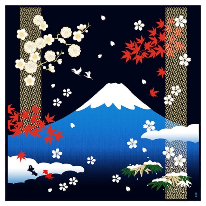 Japansk Furoshiki Fyra årstider 90x90 cm