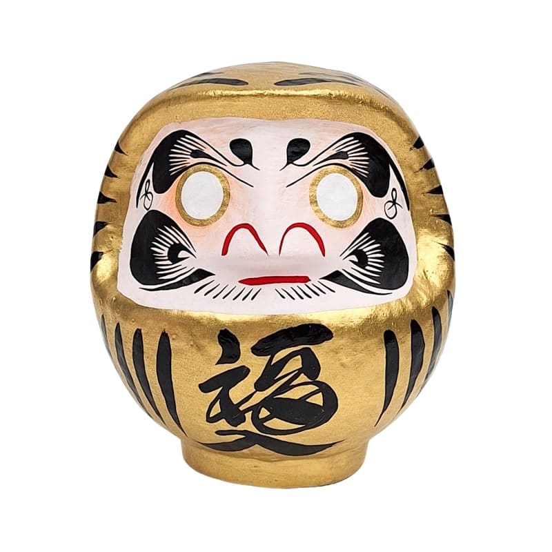 Japansk Golden Daruma 9 till 15 cm