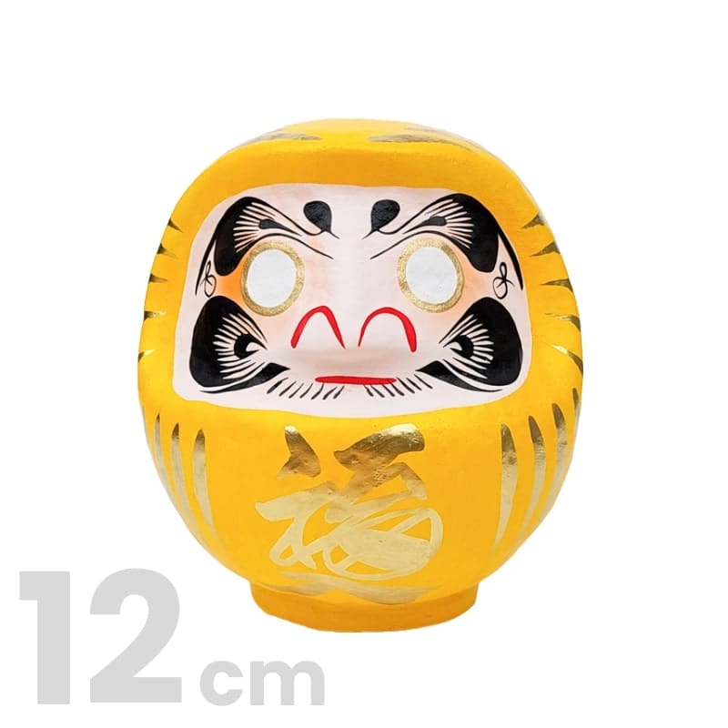 Japansk gul daruma 9 till 15 cm 12 cm