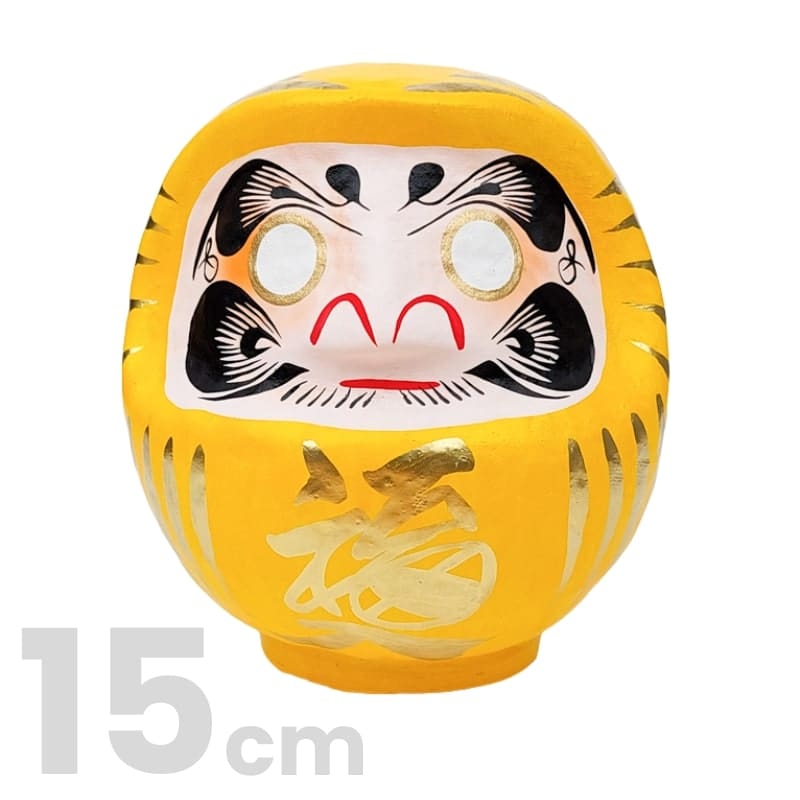 Japansk gul daruma 9 till 15 cm 15 cm
