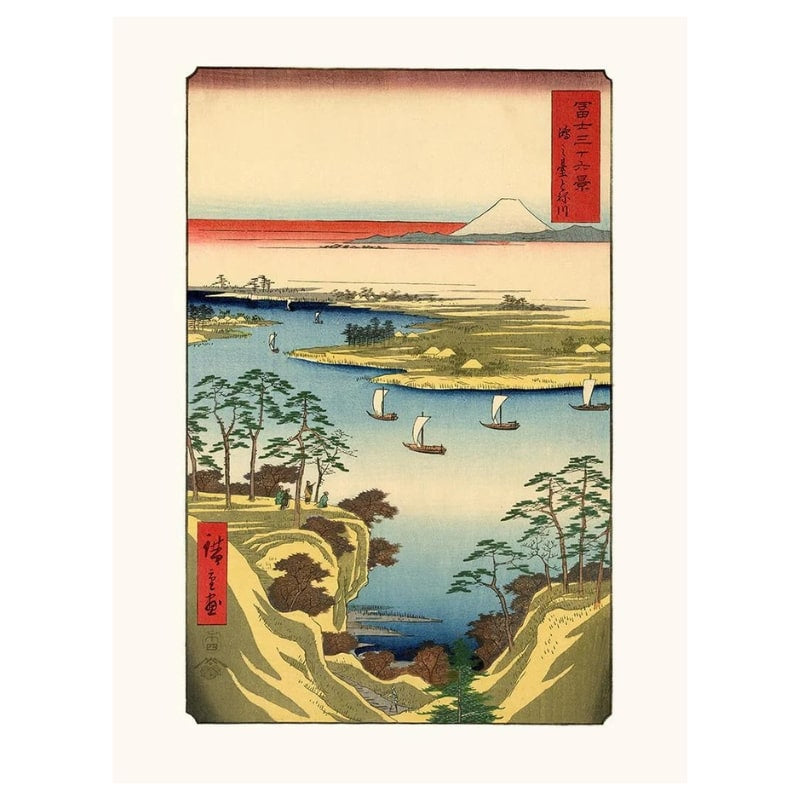Japansk Hiroshige affisch A3