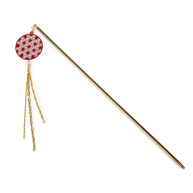 Japansk Kanzashi - Asanoha Röd