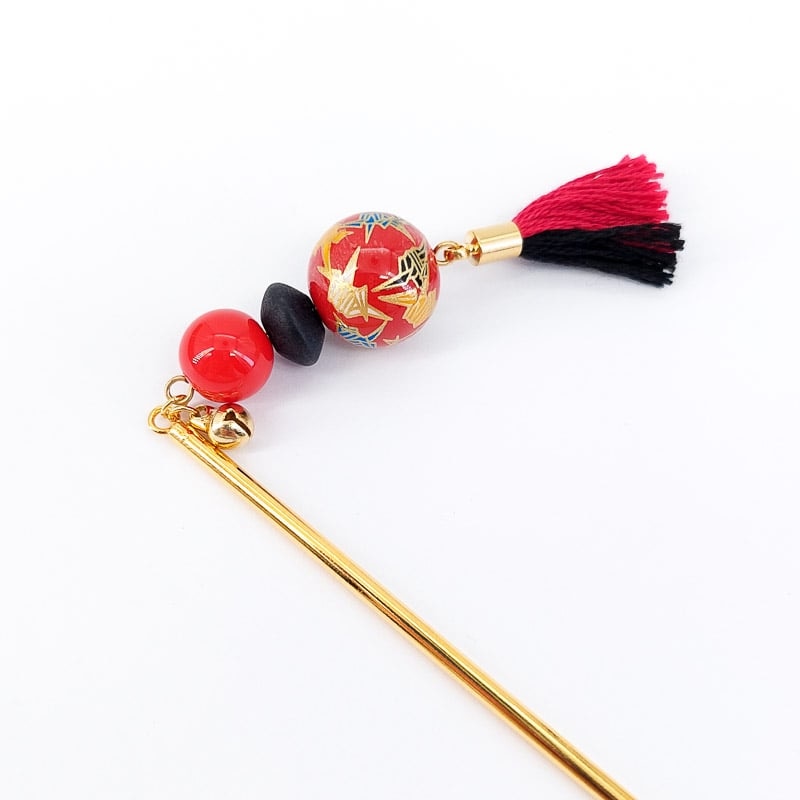 Japansk Kanzashi röd trana
