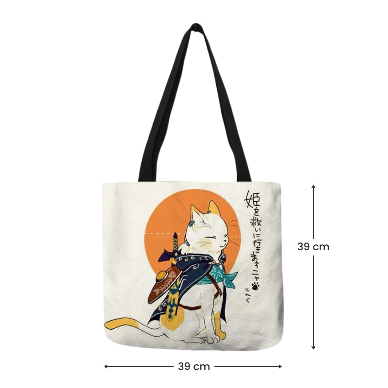 Japansk katt tygpåse