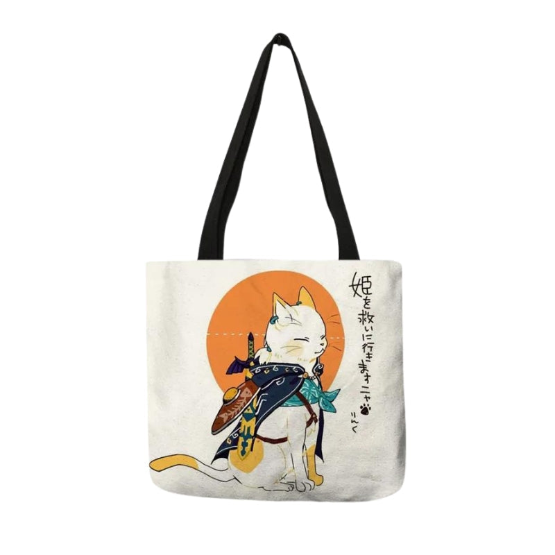 Japansk katt tygpåse