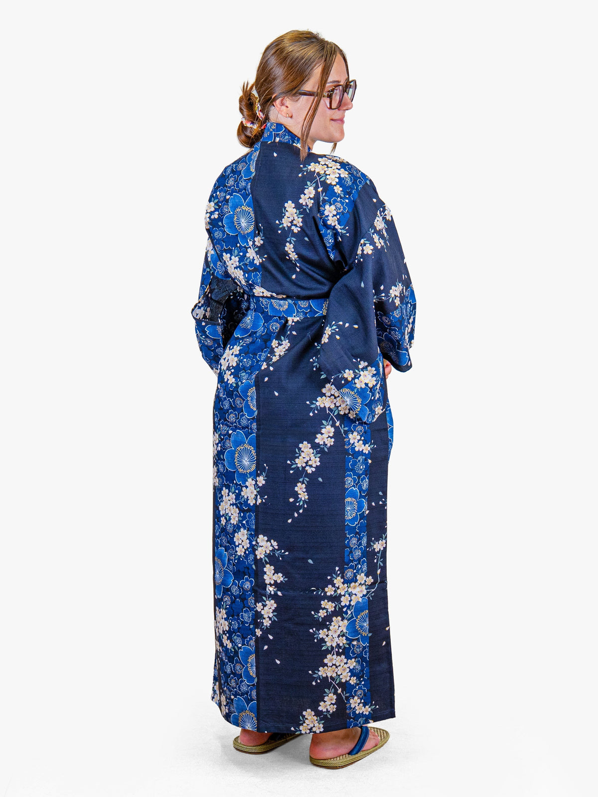 Japansk Kimono Dam – Blå Sakura