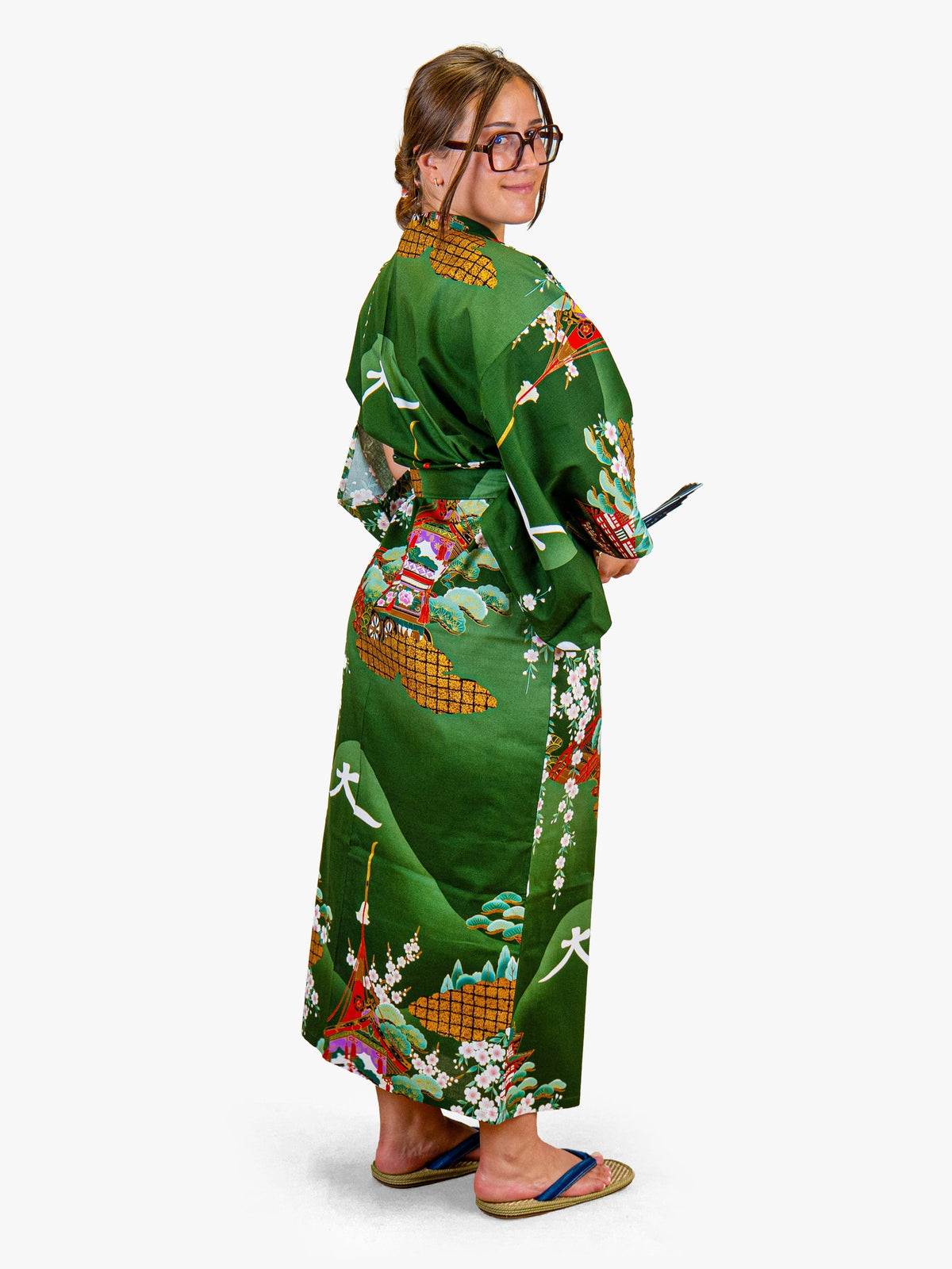 Japansk Kimono Dam – Grön Guruma