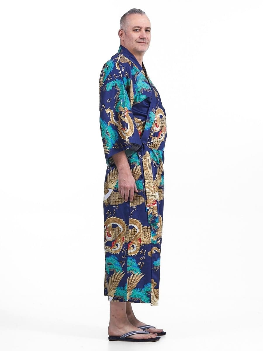 Japansk kimono för män Ryū to Washi En storlek