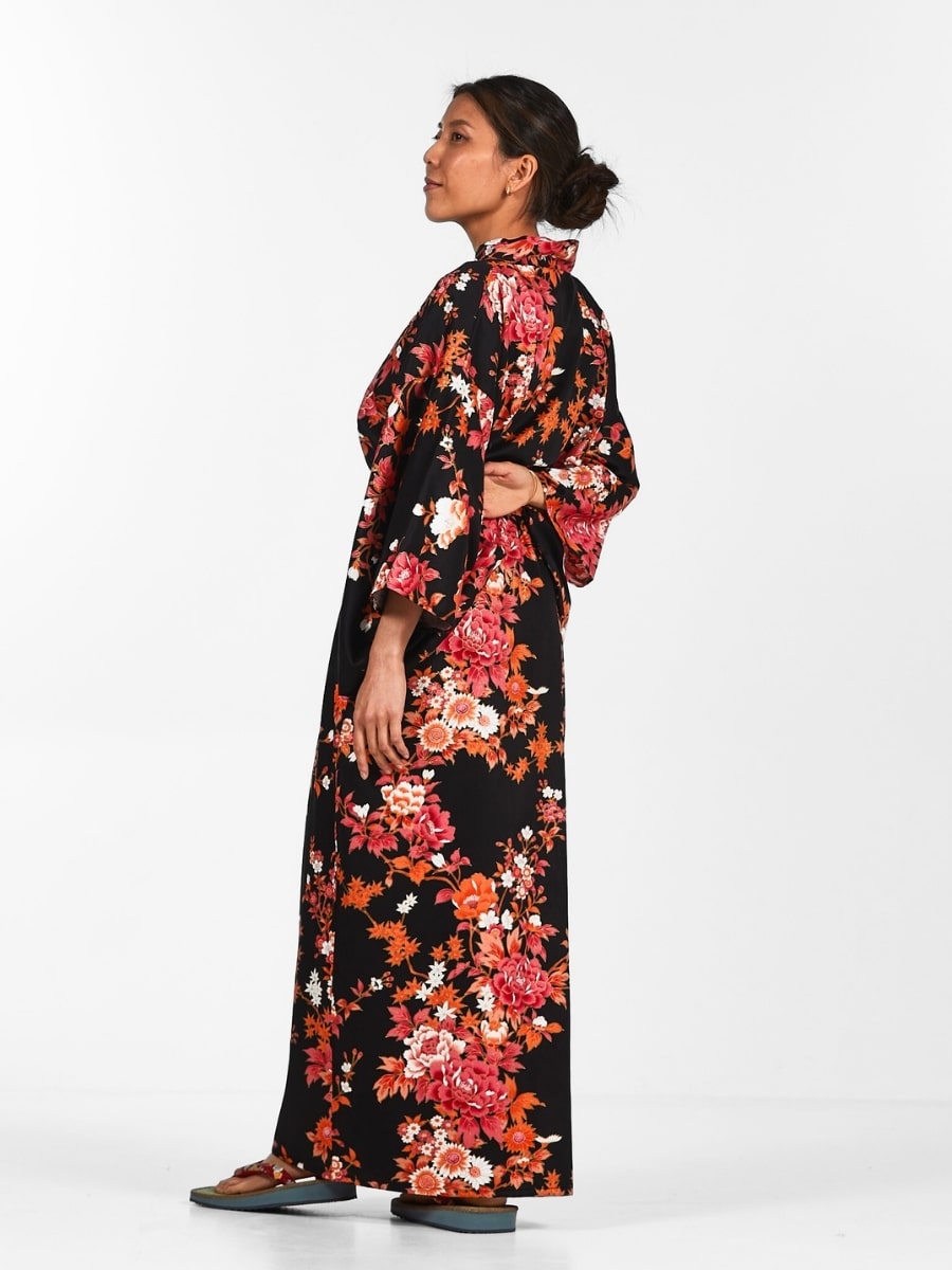 Japansk Kimono Sakura to Botan för kvinnor En storlek