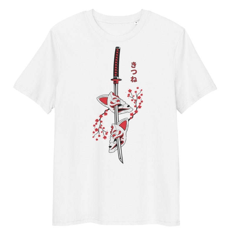 Japansk Kitsune Sakura T shirt S
