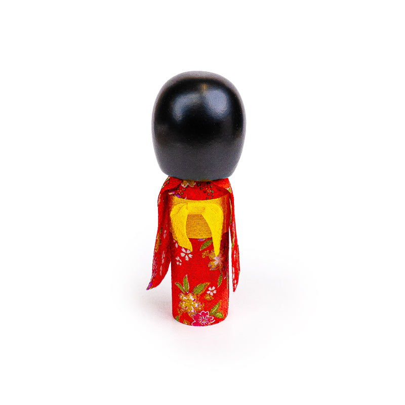Japansk Kokeshi Docka - Egao Röd