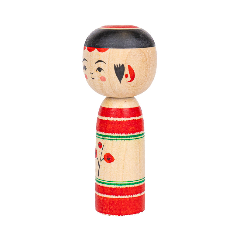 Japansk Kokeshi-docka - Umeko Plommonblomma - 7,5 cm