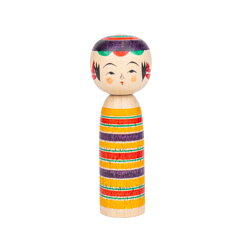 Japansk Kokeshi-docka - Yajiro Rokuro - 8,5 cm