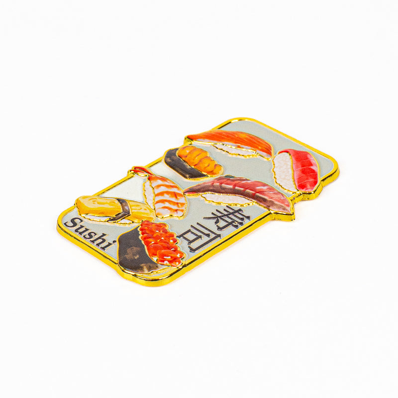 Japansk magnet i metall med sushimotiv
