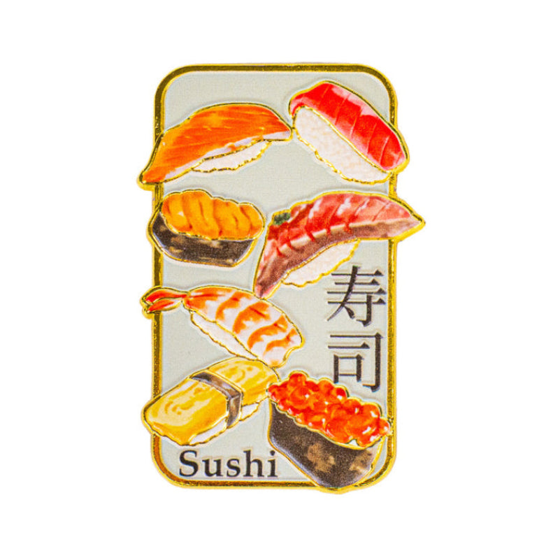 Japansk magnet i metall med sushimotiv
