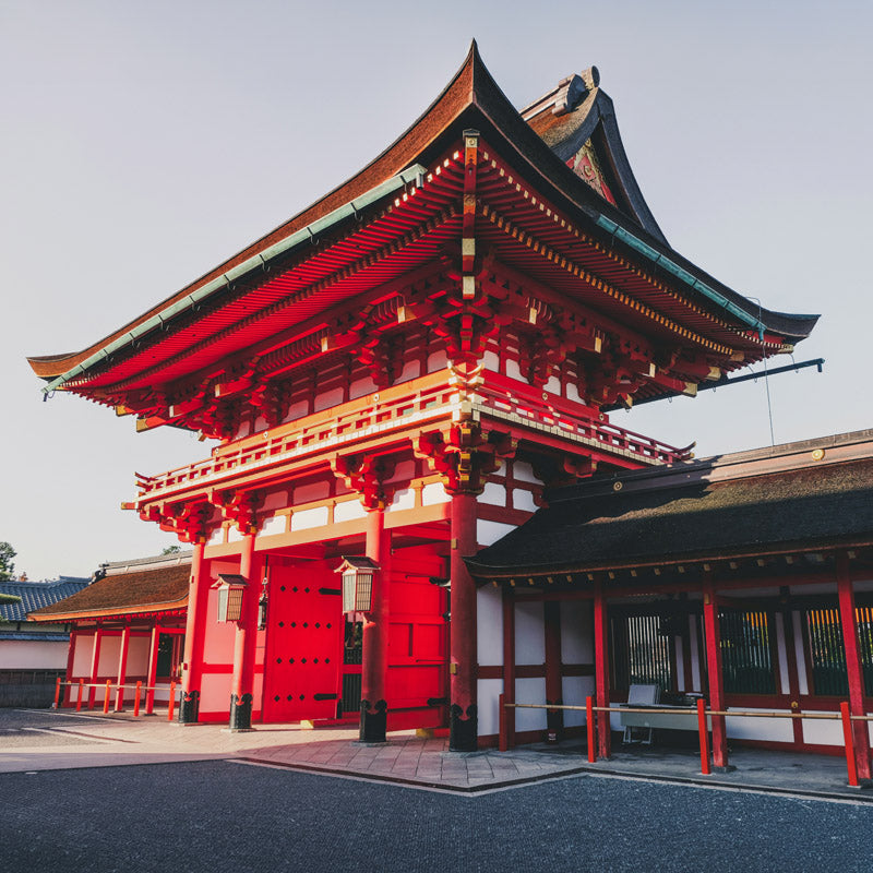 Japansk miniatyrmodell - Inari-helgedomens Rōmon-port