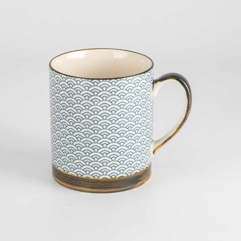 Japansk mugg Seigaiha design