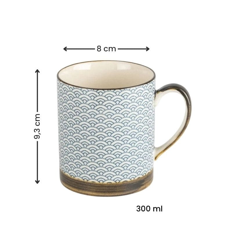 Japansk mugg Seigaiha design