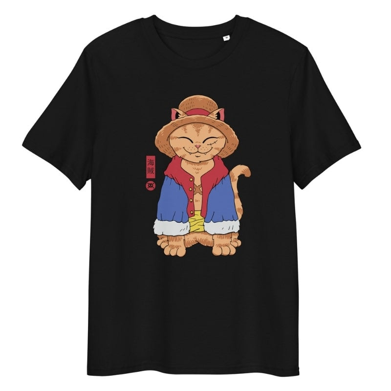Japansk Neko Stråhatt T shirt S / Noir