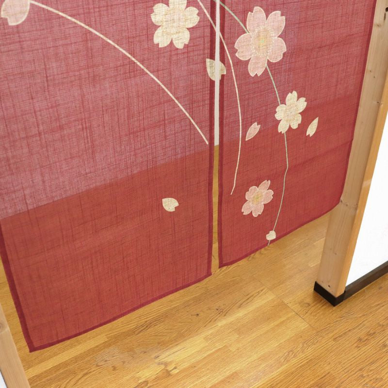 Japansk Noren Sakura blomma 85 x 150 cm