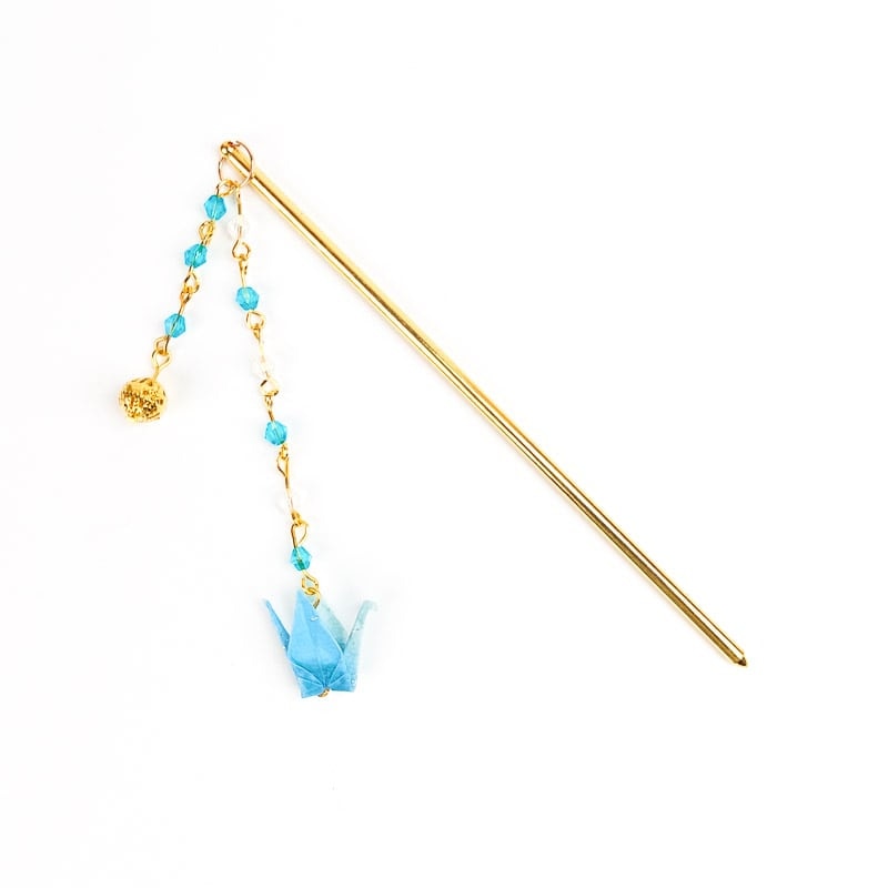 Japansk origami Kanzashi Blå