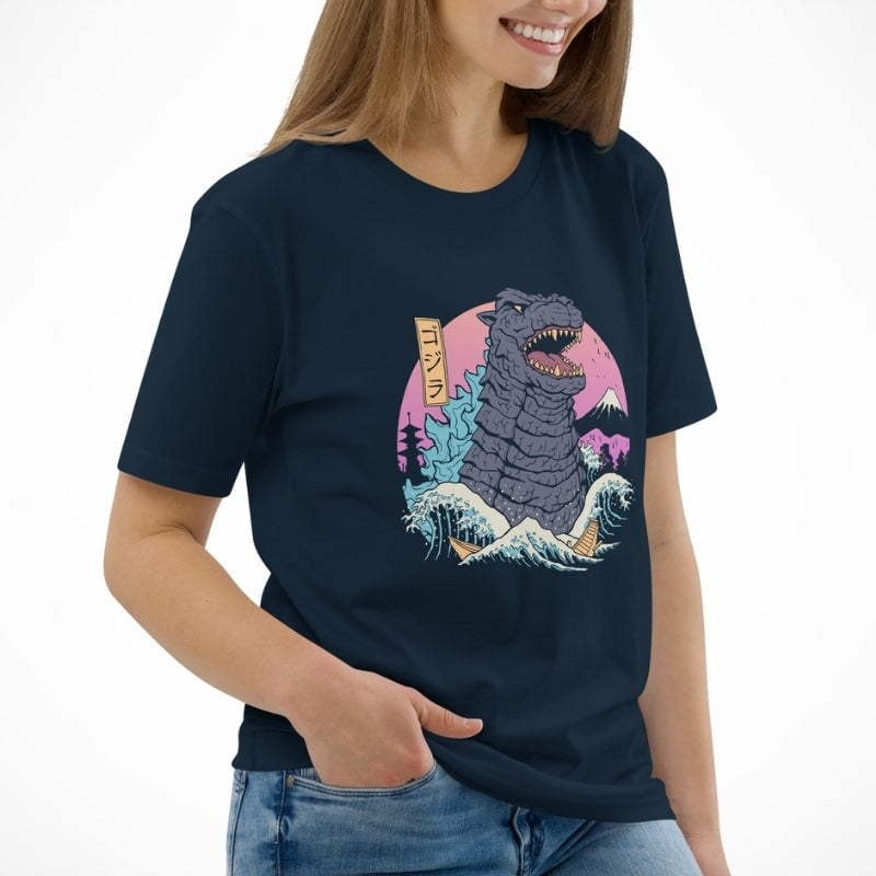 Japansk Retro Kaiju T shirt