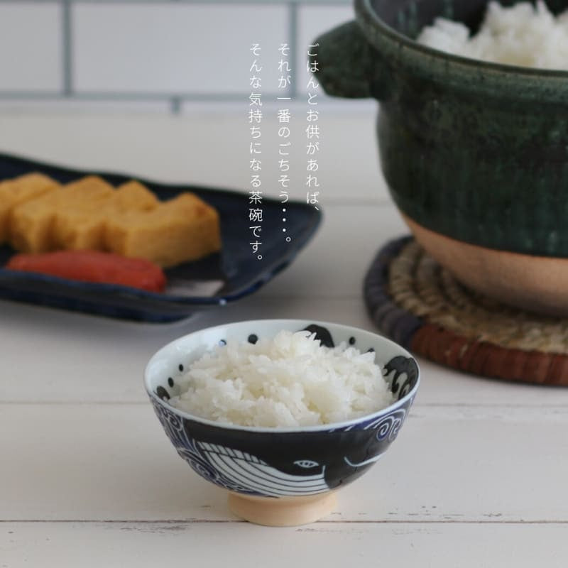 Japansk risskål med val