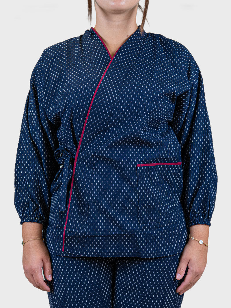 Japansk Samue-pyjamas Dam – Arare