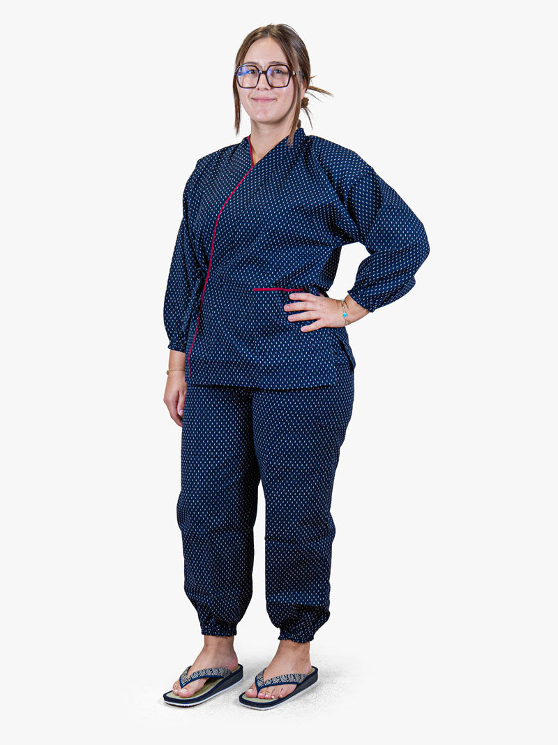 Japansk Samue-pyjamas Dam – Arare
